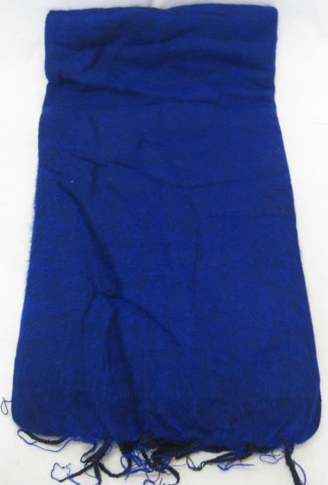 Nepalese Made Wool Throw - Royal Blue