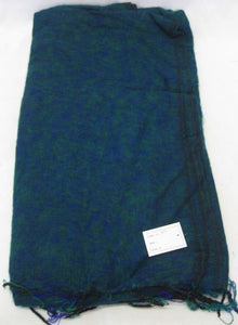 Nepalese Made Wool Throw - Teal Blue