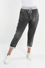 Load image into Gallery viewer, Italian Stretch Cotton Trousers Denim Look Charcoal
