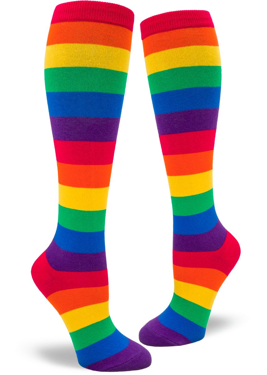 Classic Rainbow Stripe - Knee Highs by Modsocks