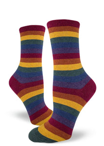 Heather Rainbow - Ladies Crew by Modsocks