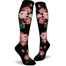 Load image into Gallery viewer, Romantic Rose - Knee Highs by Modsocks
