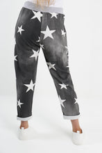 Load image into Gallery viewer, Italian Stretch Cotton Trousers Denim Look Star Charcoal
