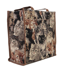 Load image into Gallery viewer, Tapestry Shopper Bag - Kittens
